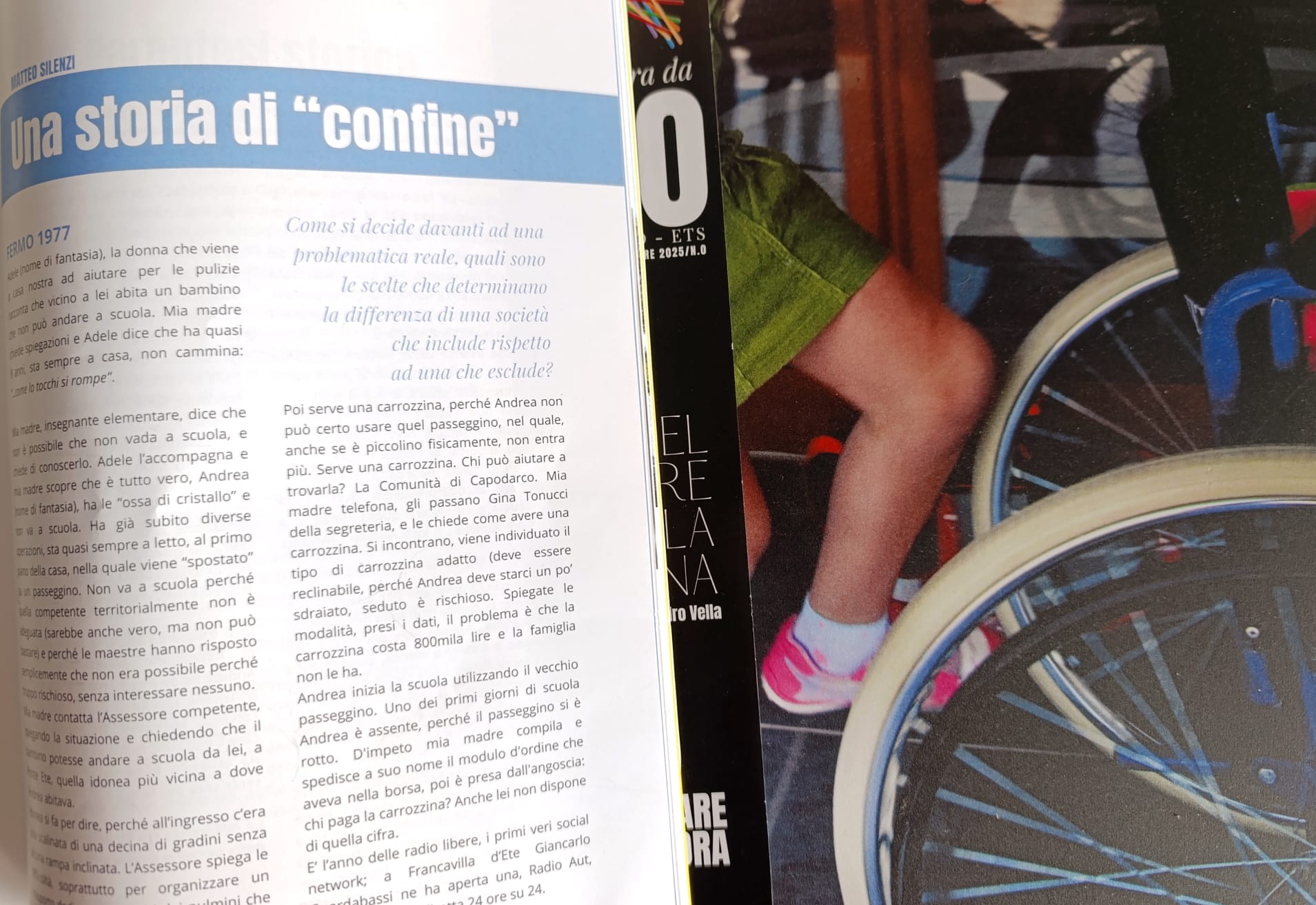 Una storia di “confine” – Articolo tratto da Lettera da CAPODARCO N.0